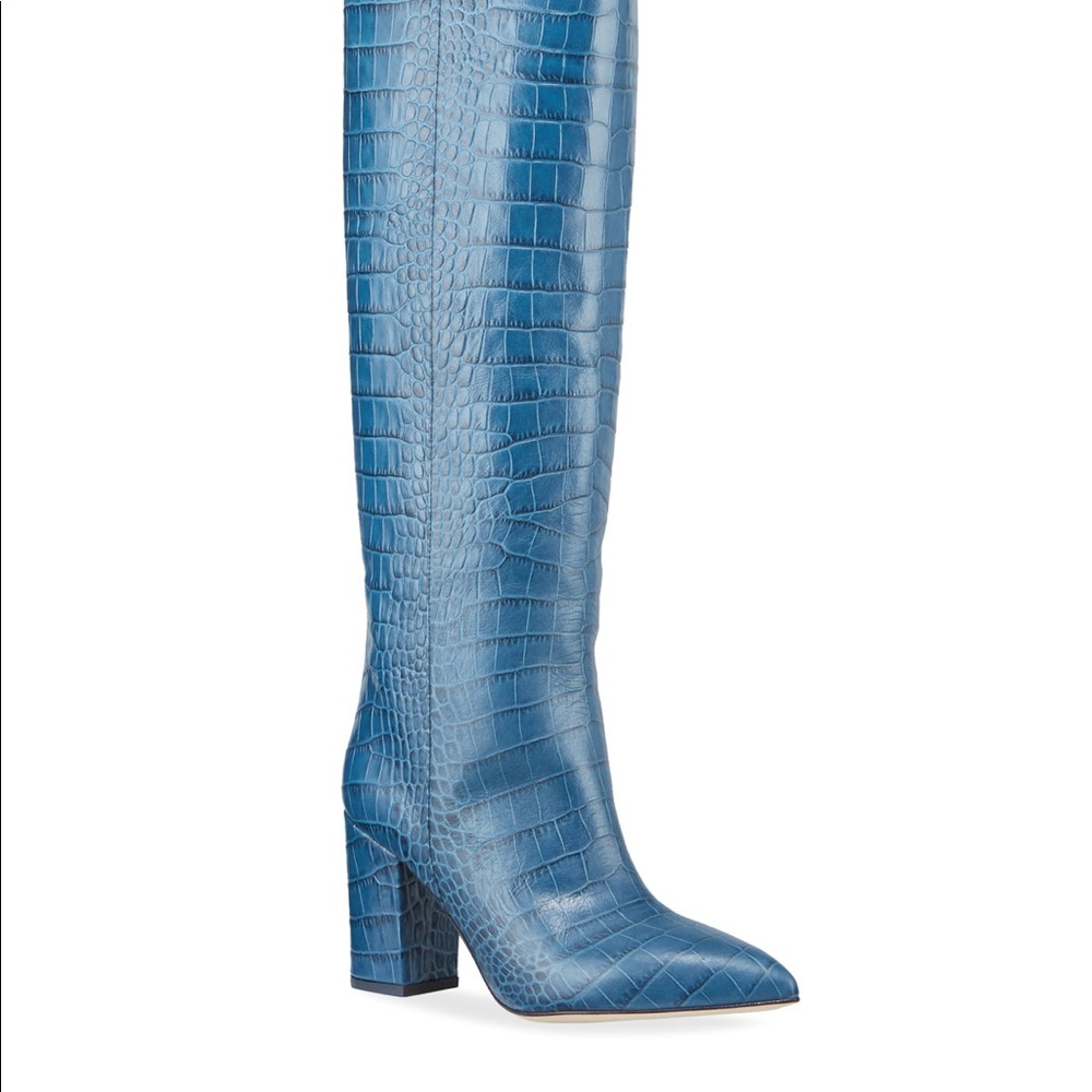Paris Texas Moc-Crocodile Knee Boots